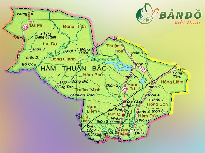 Tìm hiểu về tỉnh Bình Thuận thông qua Bản đồ hành chính tỉnh Bình Thuận khổ lớn năm