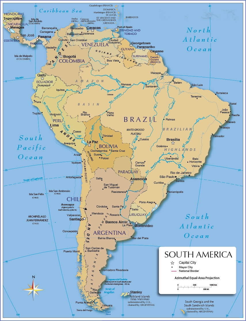 Bản đồ Châu Nam Mỹ hiện tại là gì? (What is the current map of South America?)